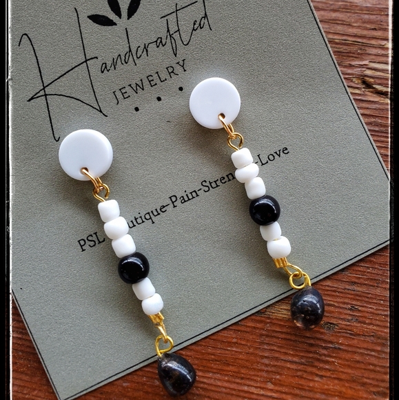 Boutique Beaded Drop Earrings - Picture 1 of 2